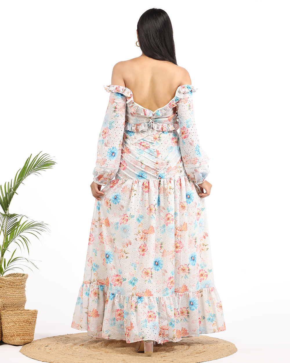 Hakoba off shoulder crop top