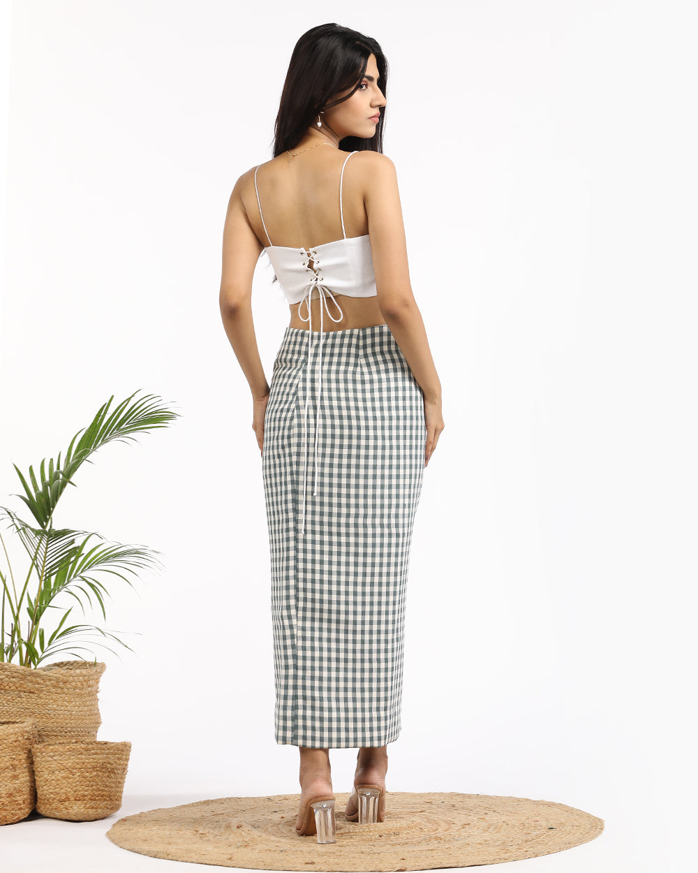 white cotton crop top