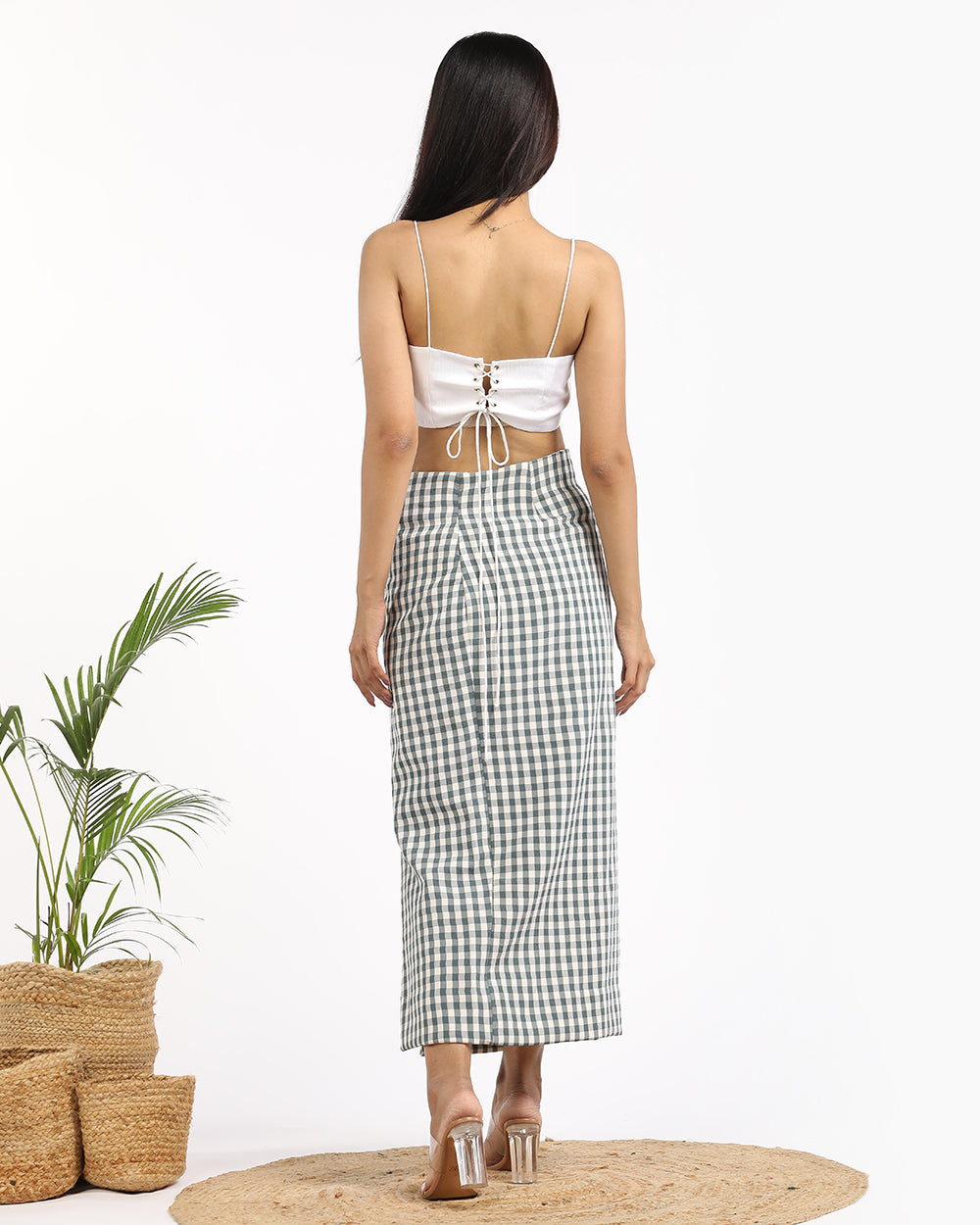 white cotton crop top