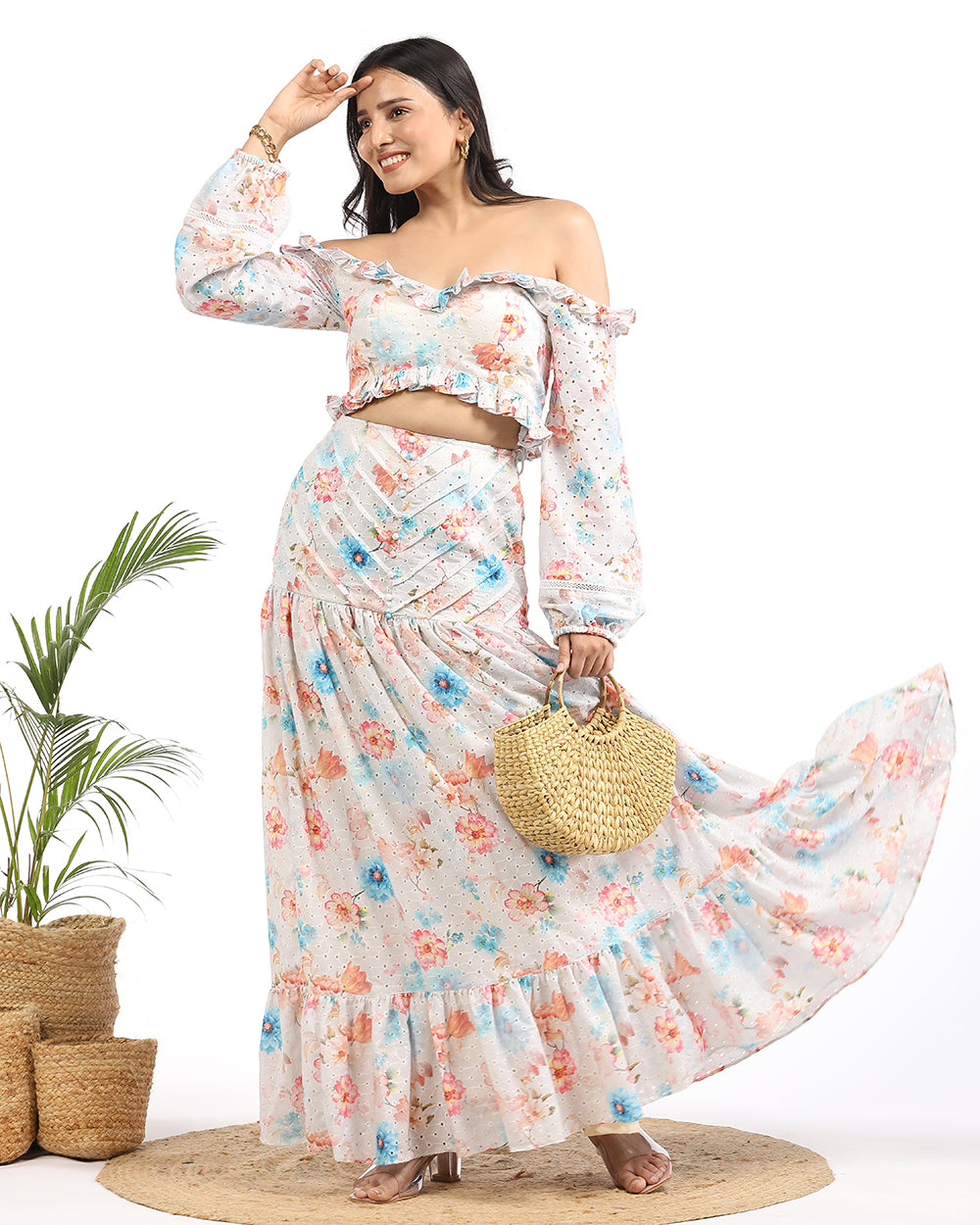 Hakoba potli long skirt