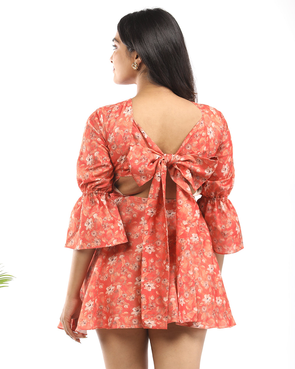 toile de jouy fit 'n' flare short dress
