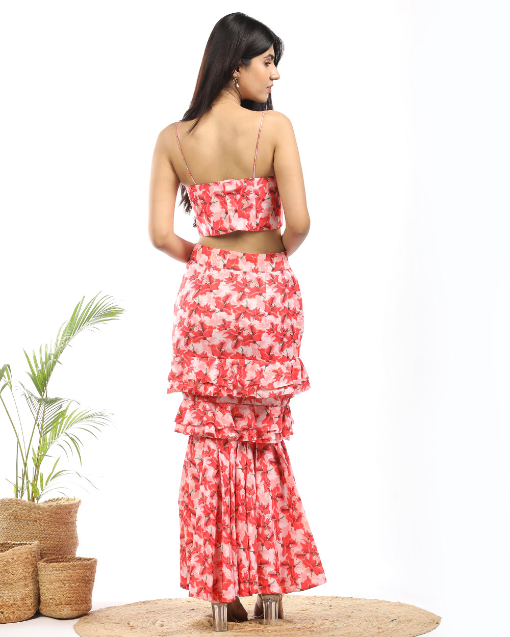 Vintage floral crop top