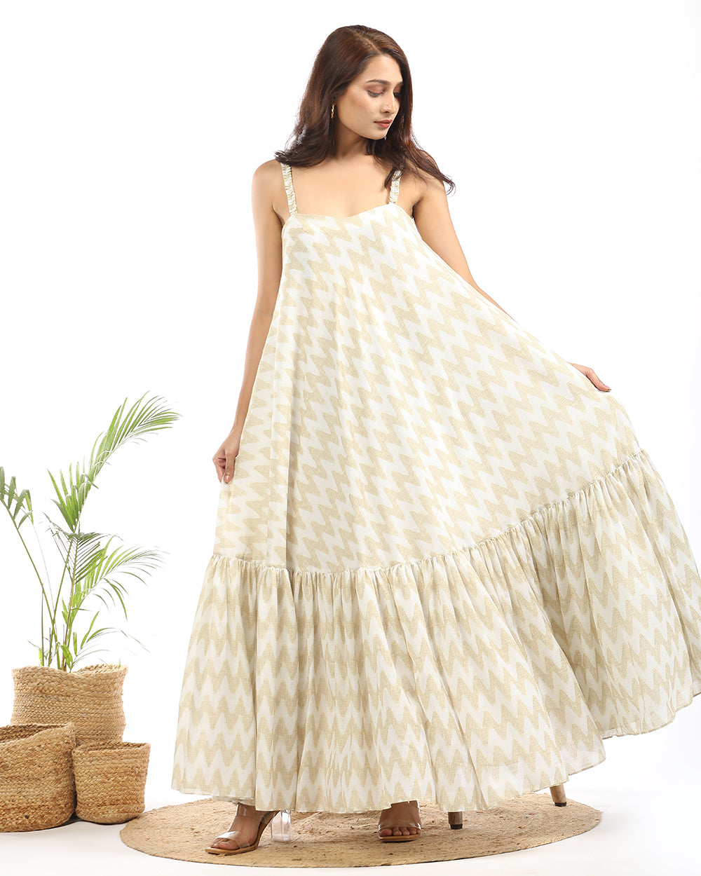 Ikat A-line maxi