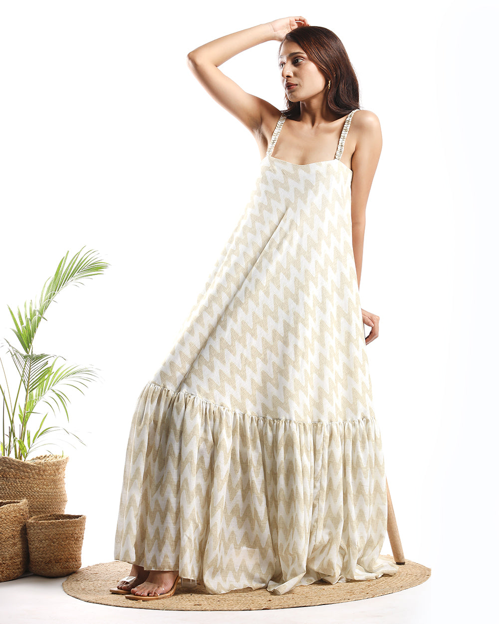 Ikat A-line maxi