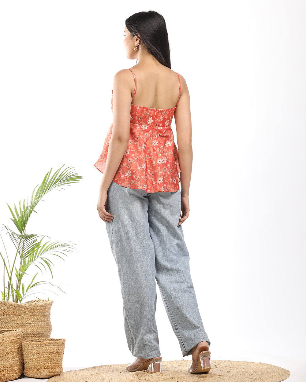 Toile de jouy High-low top